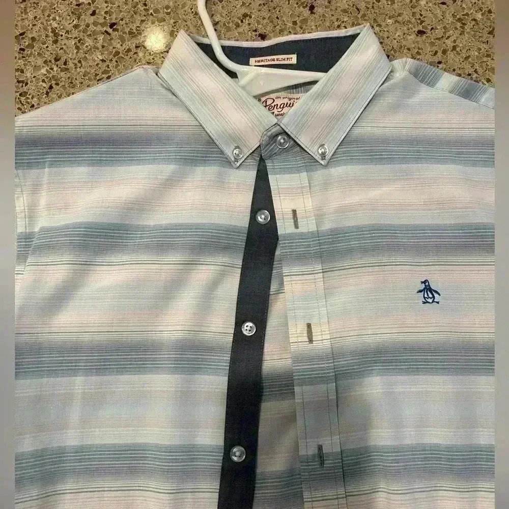 Original Penguin Heritage Slim Fit Casual Button Down